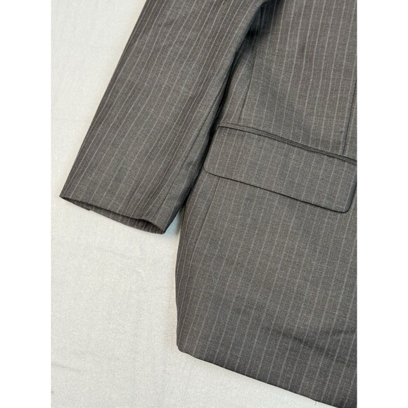 Tasso Elba Mens Black Striped Sport Coat Suit Jacket Blazer Size S42 - 90% Wool - Picture 6 of 16